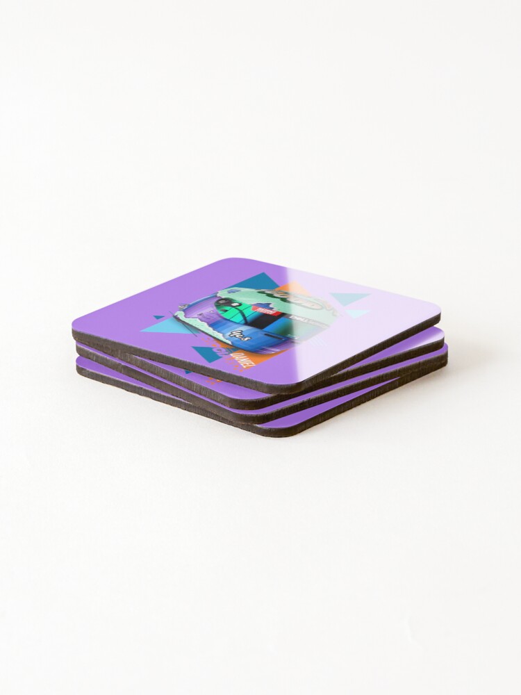 Thumbnail 4 of 5, Coasters (Set of 4), Daniel Ricciardo helmet designed and sold by Rflectionart.