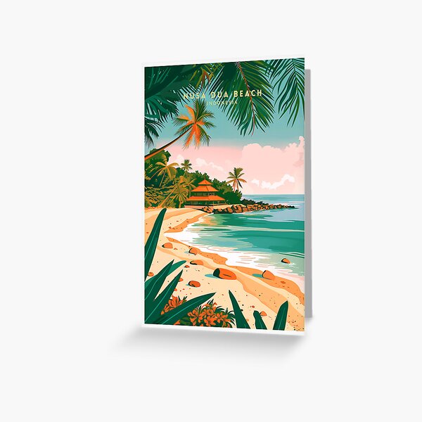 Item preview, Nusa Dua Beach Nirvana: Indonesia - Travel Illustration designed and sold by NeuralVibe.