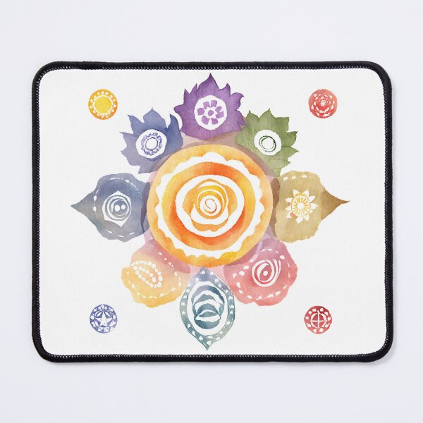 Artikelvorschau, Aquarell Chakra Blume entworfen und verkauft von BreezyRainbow.