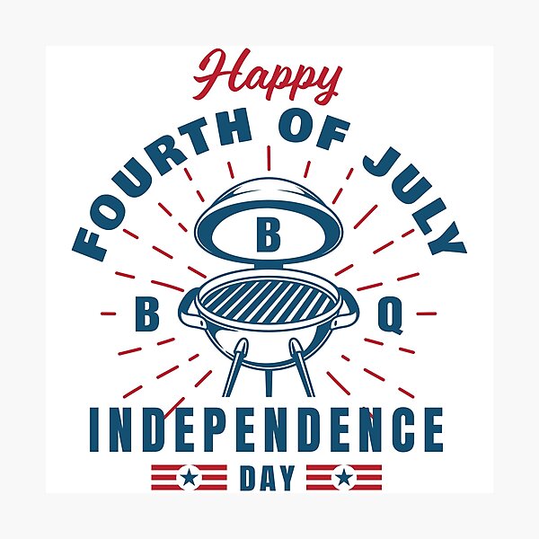 Aperçu de l'œuvre Barbecue, le 4 juillet. Jour de l'indépendance créée et vendue par FaddyFog.