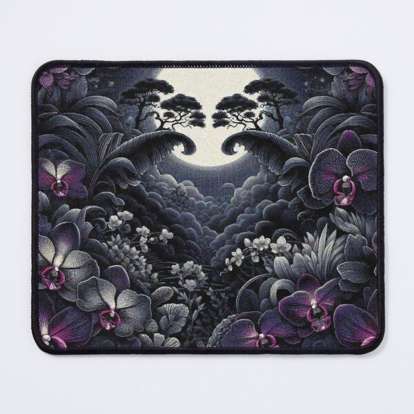 Item preview, Eerie Night of Mysterious Dark Purple Ochids designed and sold by Illuministique.