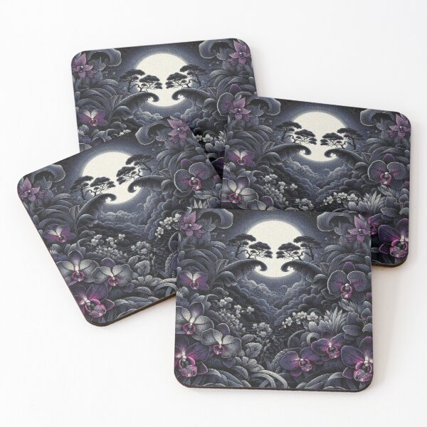 Item preview, Eerie Night of Mysterious Dark Purple Ochids designed and sold by Illuministique.