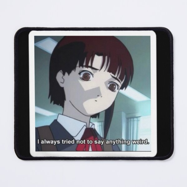 Item preview, Lain Being Awkward Funny Anime Meme Design designed and sold by MerikuroCreates.