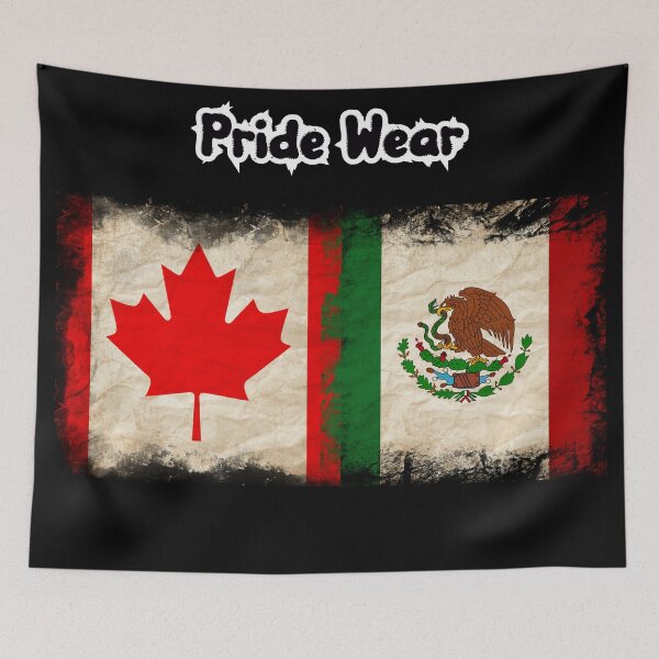 Item preview, Canada Flag and Mexican Flag Pride Wear Design designed and sold by LovelyHappyGift.