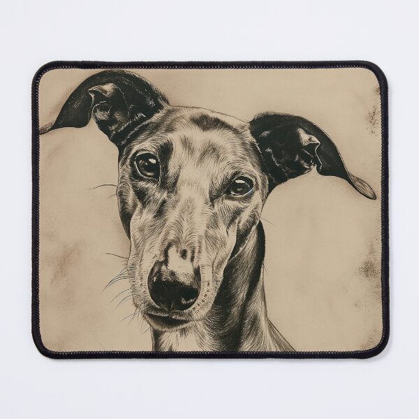 Item preview,  Spanish Greyhound portrait drypoint engraving designed and sold by vetustestudi.