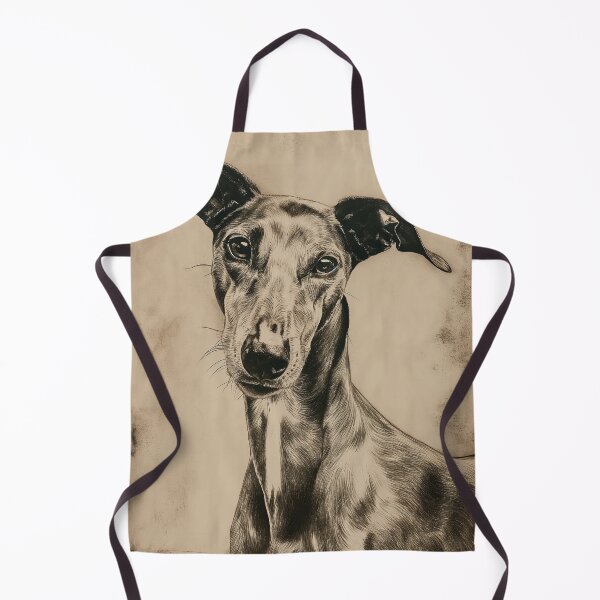 Item preview, Spanish Greyhound portrait drypoint engraving designed and sold by vetustestudi.