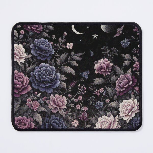Item preview, Vibrant and Dark color Carnation Flowers at night garden designed and sold by Illuministique.