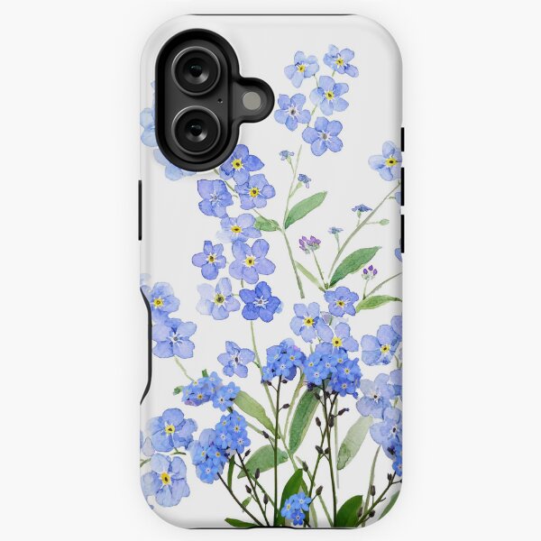 Item preview, blue forget me not 2024 hand painted  designed and sold by ColorandColor.