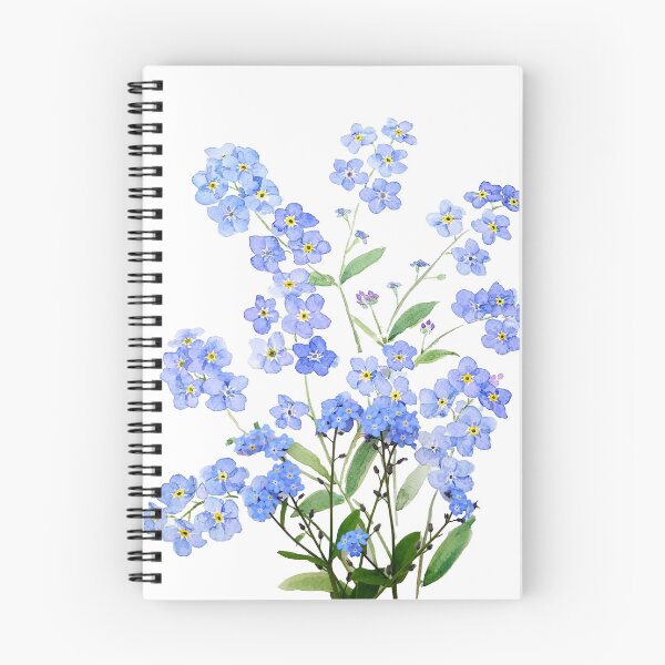 Item preview, blue forget me not 2024 hand painted  designed and sold by ColorandColor.
