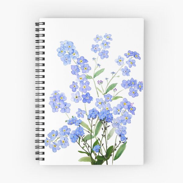 Item preview, blue forget me not 2024 hand painted  designed and sold by ColorandColor.