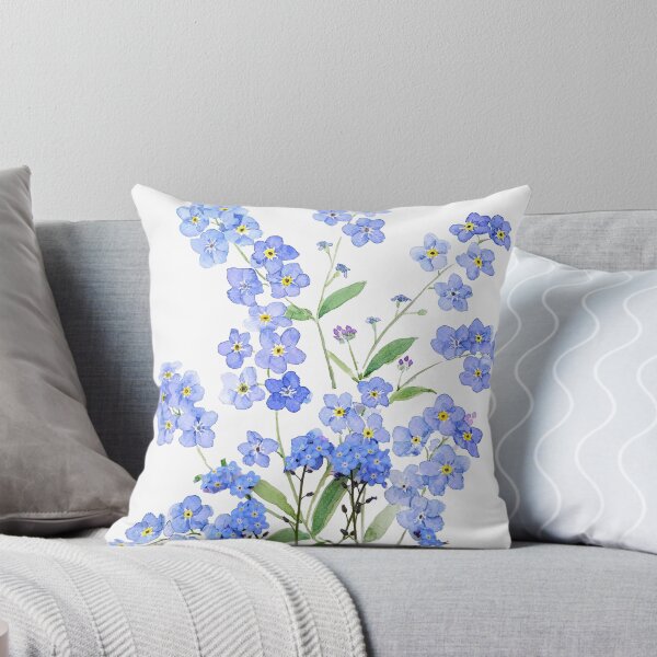 Item preview, blue forget me not 2024 hand painted  designed and sold by ColorandColor.