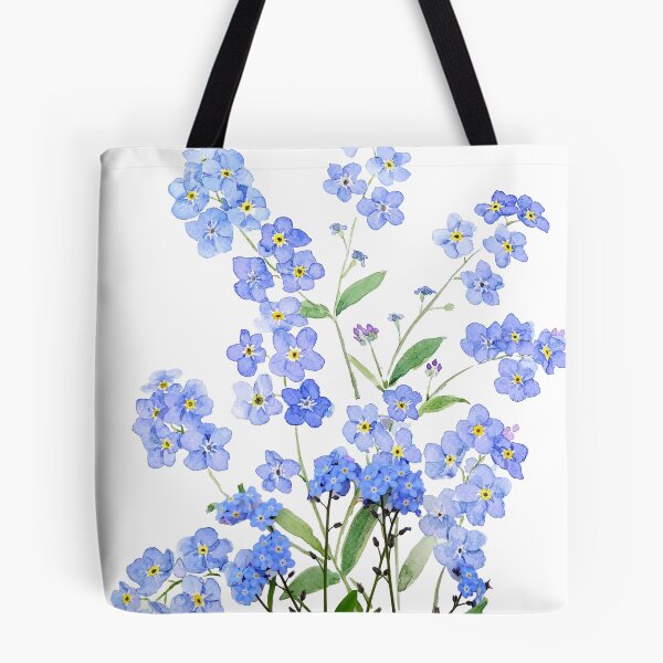 Item preview, blue forget me not 2024 hand painted  designed and sold by ColorandColor.