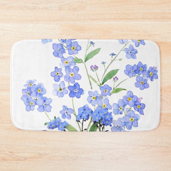 Item preview, blue forget me not 2024 hand painted  designed and sold by ColorandColor.