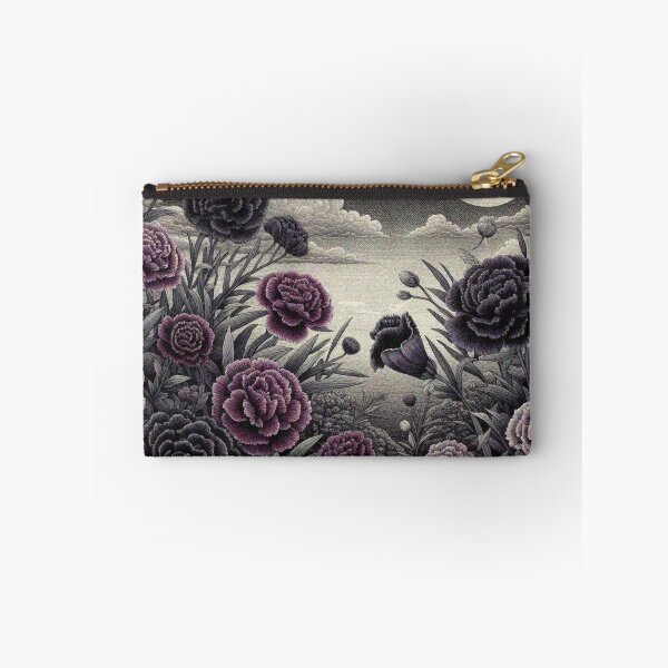 Item preview, Dark Carnation Flowers in Black and White Night Sky designed and sold by Illuministique.