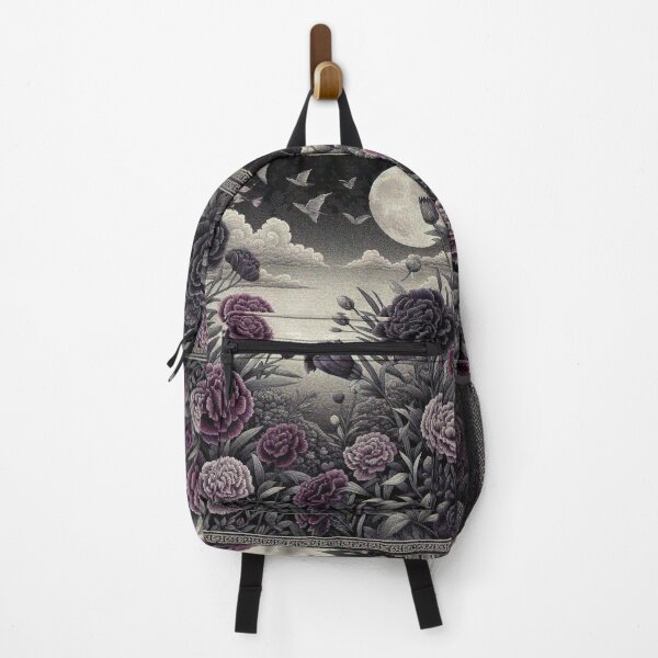 Item preview, Dark Carnation Flowers in Black and White Night Sky designed and sold by Illuministique.