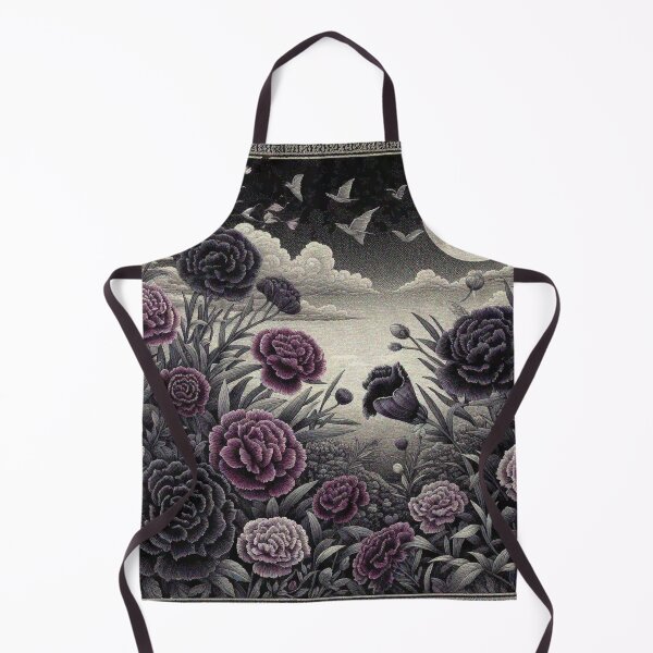 Item preview, Dark Carnation Flowers in Black and White Night Sky designed and sold by Illuministique.