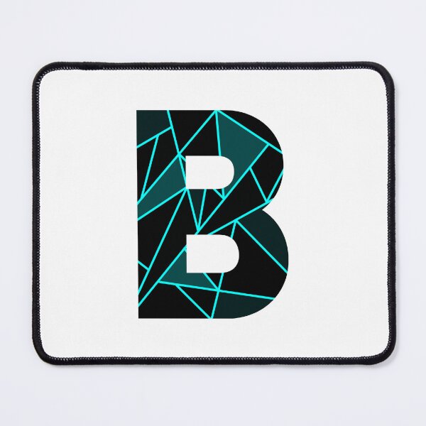 Item preview, Monogram B With Neon Blue Abstract Lines designed and sold by Coffee Lifestyle.