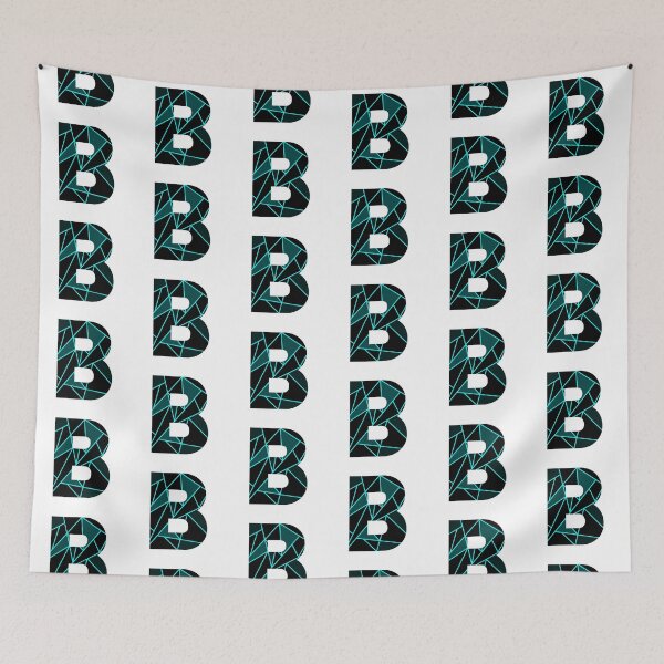 Item preview, Monogram B With Neon Blue Abstract Lines designed and sold by Coffee Lifestyle.