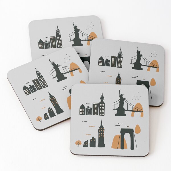 Item preview, New York. City vibes. Statue of Liberty. Empire State Building. Brooklyn Bridge. Big apple  designed and sold by Tsifra.