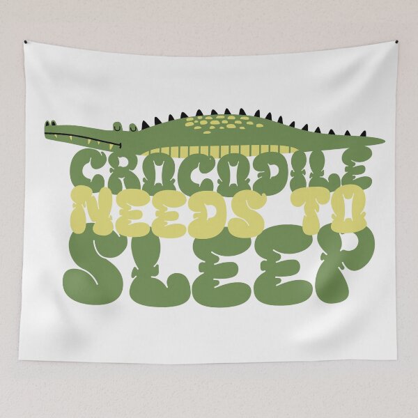 Item preview, Crocodile needs to sleep designed and sold by BlackOwlCreate.