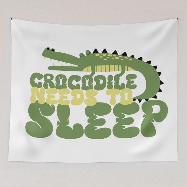 Item preview, Crocodile needs to sleep designed and sold by BlackOwlCreate.