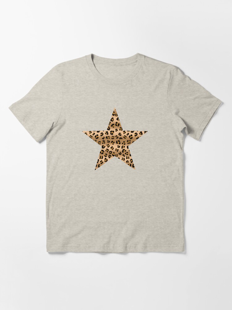 Leopard Cheetah Print Star Essential T Shirt for Sale by OneThreeSix Redbubble