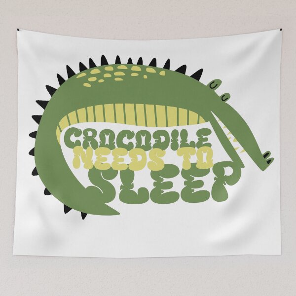Item preview, Crocodile needs to sleep designed and sold by BlackOwlCreate.