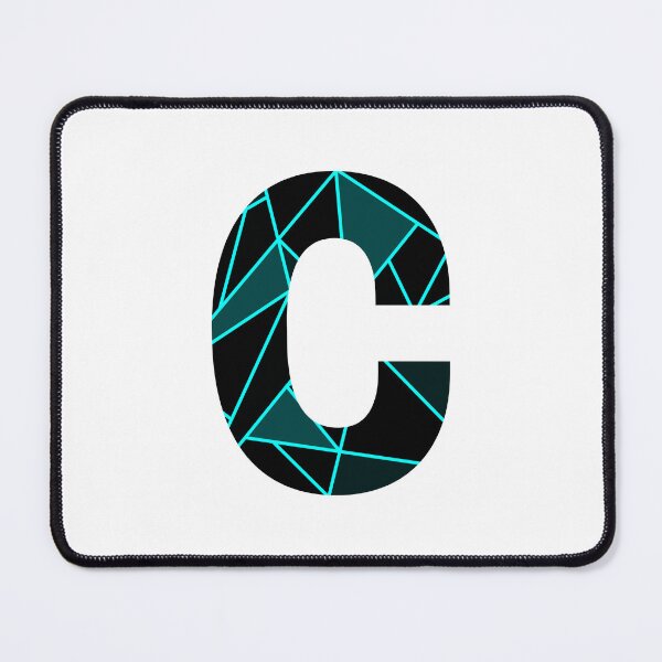 Item preview, Monogram C With Neon Blue Abstract Lines designed and sold by Lyssarien.