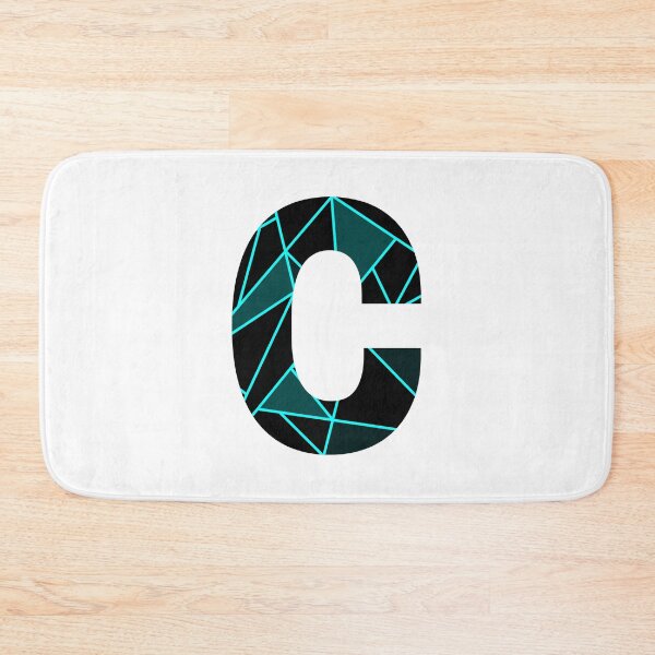 Item preview, Monogram C With Neon Blue Abstract Lines designed and sold by Lyssarien.