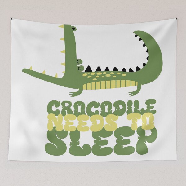 Item preview, Crocodile needs to sleep designed and sold by BlackOwlCreate.