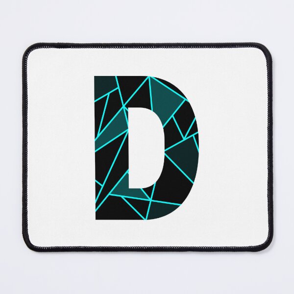 Item preview, Monogram D With Neon Blue Abstract Lines designed and sold by Coffee Lifestyle.