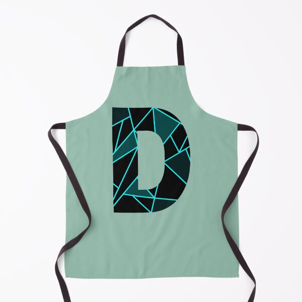 Item preview, Monogram D With Neon Blue Abstract Lines designed and sold by Coffee Lifestyle.