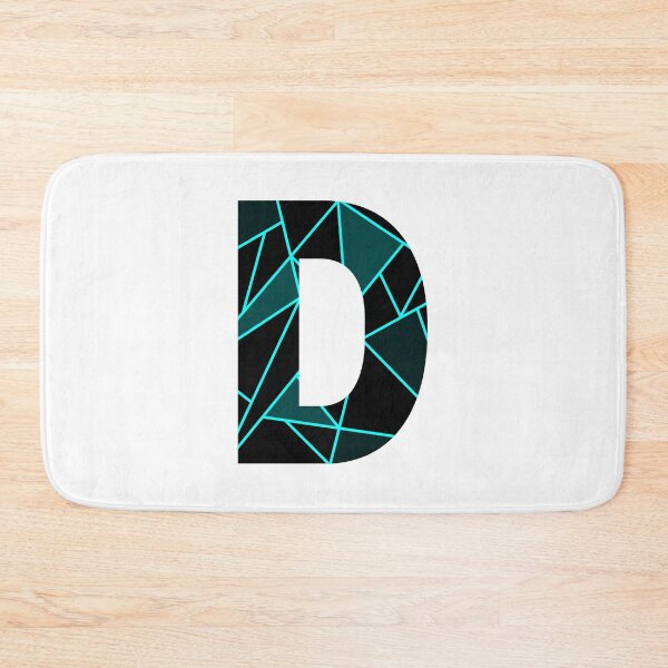 Item preview, Monogram D With Neon Blue Abstract Lines designed and sold by Lyssarien.