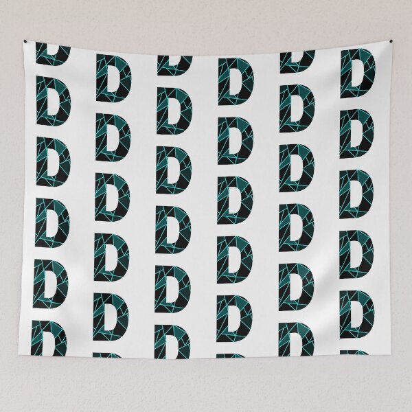 Item preview, Monogram D With Neon Blue Abstract Lines designed and sold by Coffee Lifestyle.