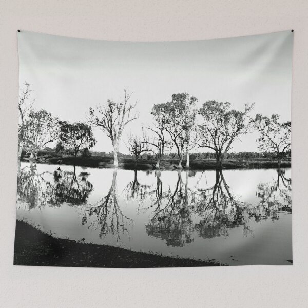 Item preview, Eucalyptus Trees At A Lagoon Black And White designed and sold by Designsbygroovy.