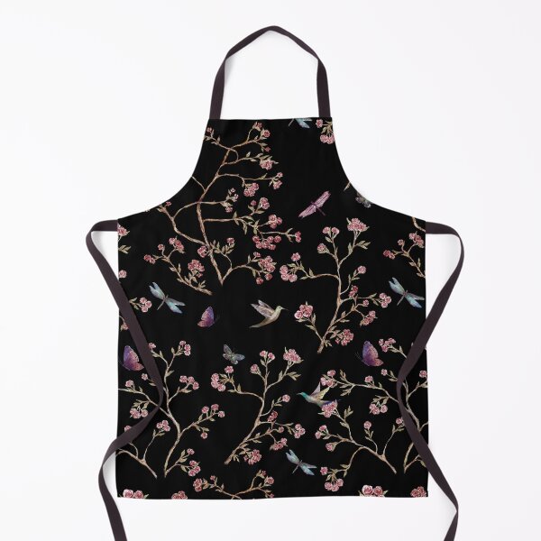 Item preview, Spring Butterflies, Birds, Dragonflies, Rose Gold Flowers, Black Background designed and sold by Jaydee001.