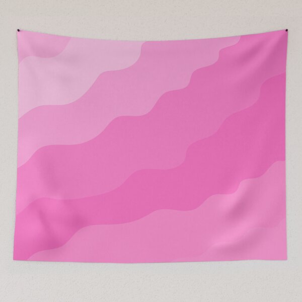Item preview, Pink different sized wavy curved thick lines  designed and sold by SpinklyCreations.