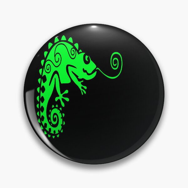 Item preview, Cute Bright Green Chameleon Cut Out Style Illustration  designed and sold by taiche.
