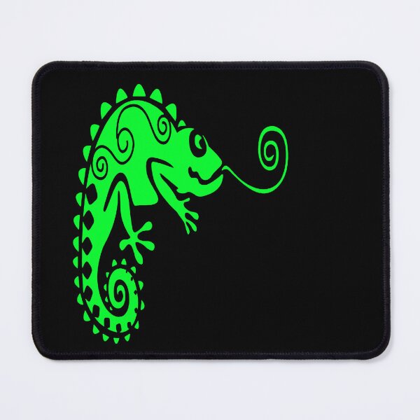 Item preview, Cute Bright Green Chameleon Cut Out Style Illustration designed and sold by taiche.