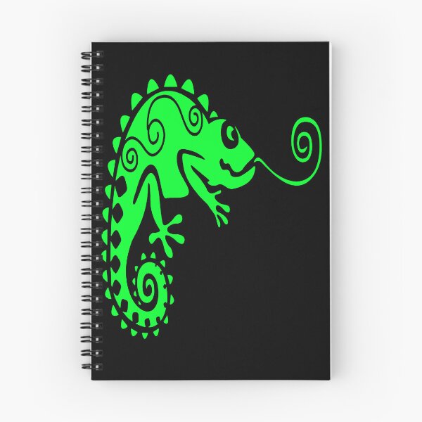 Item preview, Cute Bright Green Chameleon Cut Out Style Illustration  designed and sold by taiche.