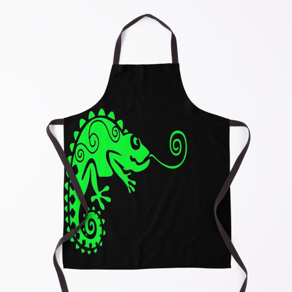 Item preview, Cute Bright Green Chameleon Cut Out Style Illustration  designed and sold by taiche.