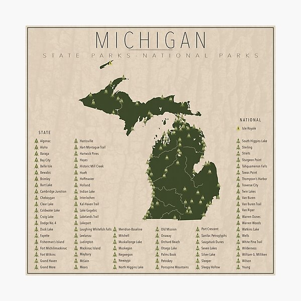 Item preview, Michigan Parks designed and sold by FinlayMcNevin.