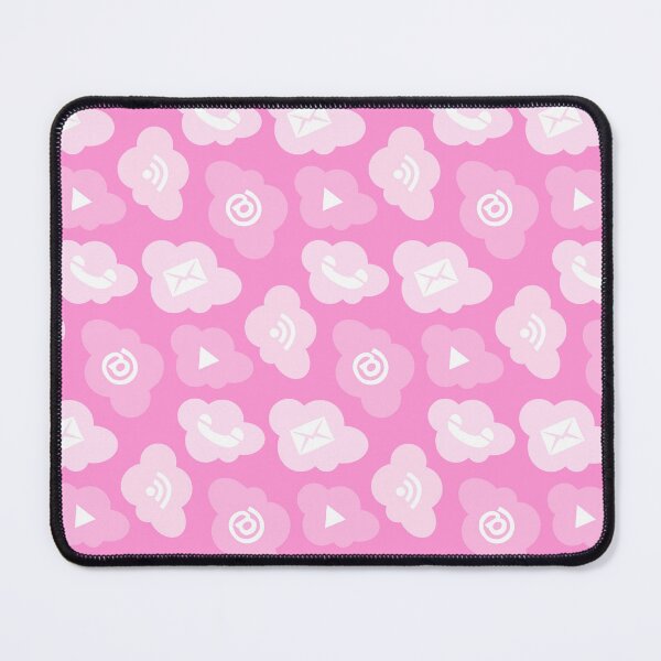 Item preview, pink seamless social media icons pattern design wallpaper designed and sold by SpinklyCreations.