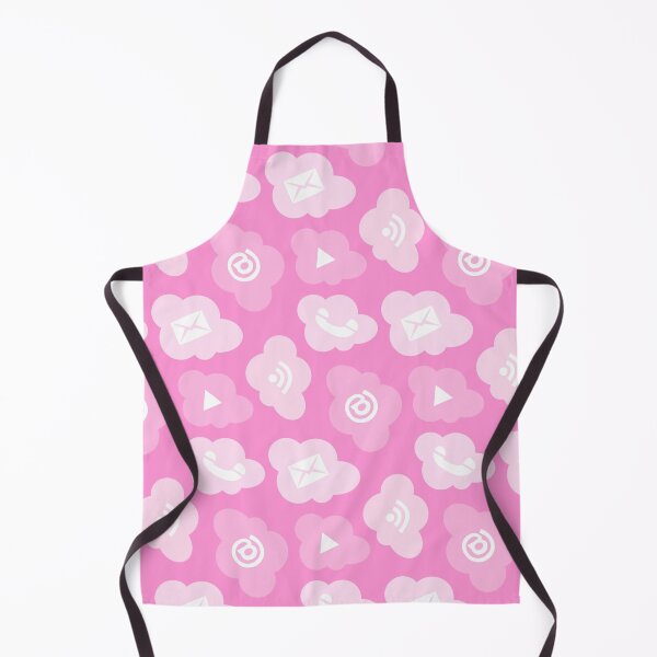 Item preview, pink seamless social media icons pattern design wallpaper designed and sold by SpinklyCreations.