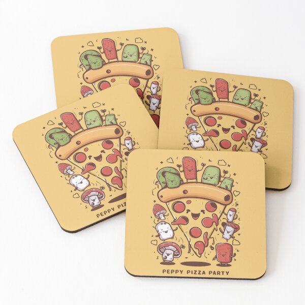 Artikelvorschau, Peppige Pizza-Party - Kawaii entworfen und verkauft von Rockin-Rainbow.