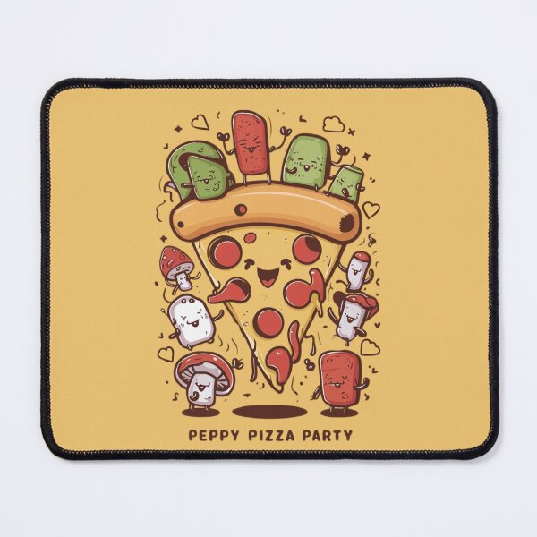Item preview, Peppy Pizza Party - Kawaii designed and sold by Rockin-Rainbow.
