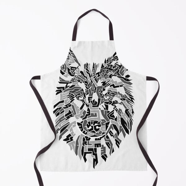 Item preview, Wolf Face geometric artwork designed and sold by SpiralRubix.
