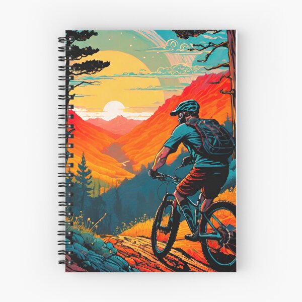 Item preview, Sunset Shredder: MTB Rider in the Forest” designed and sold by GrizzlyCollective.