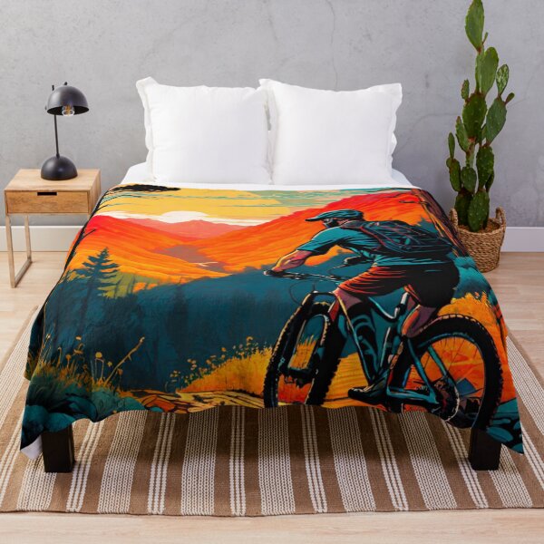 Item preview, Sunset Shredder: MTB Rider in the Forest” designed and sold by GrizzlyCollective.