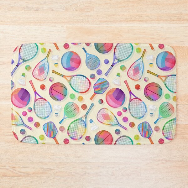 Item preview, Court sports rainbow cream background designed and sold by adenaJ.